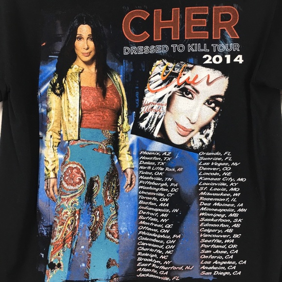 Cher Dressed To Kill Concert Tour 2014 T Shirt - Picture 5 of 5